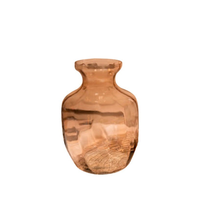 Gentle Glow Glass Vase with Dried Flower Bunch