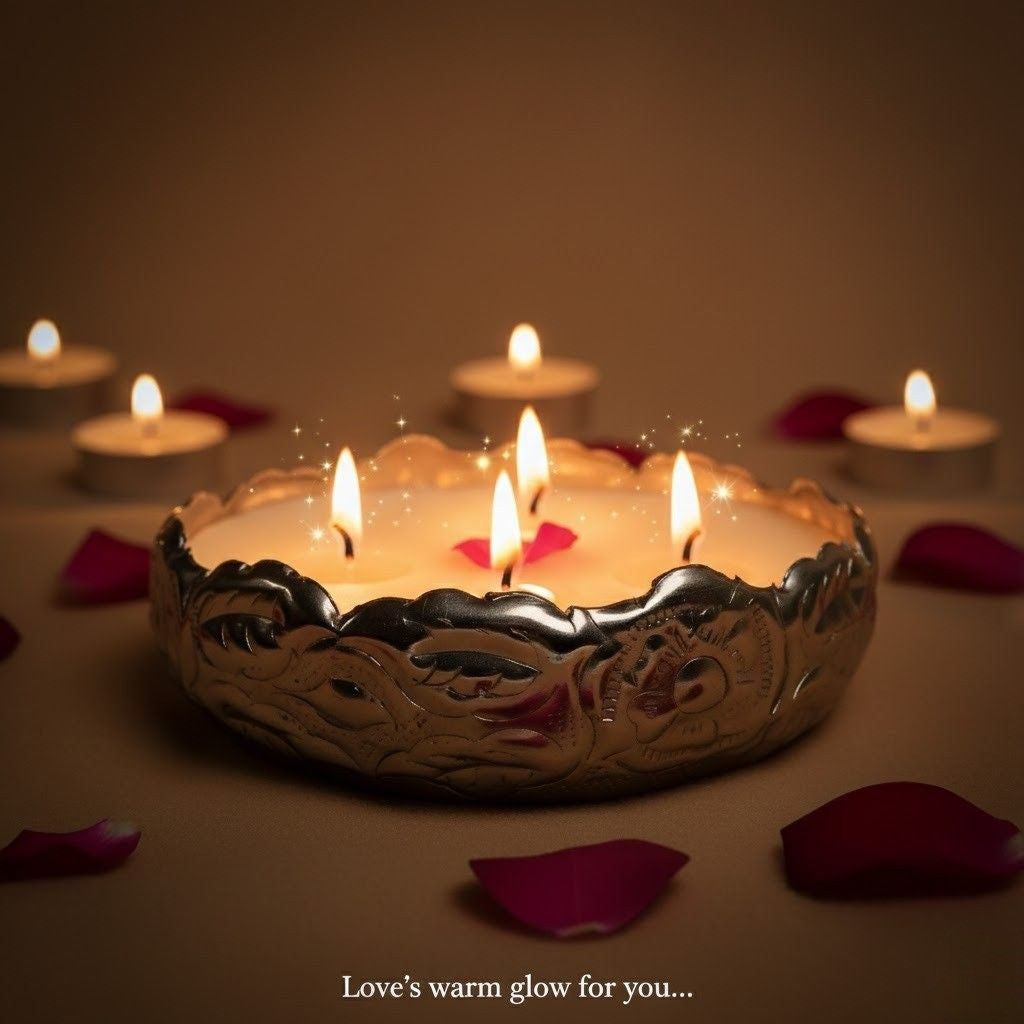 Chandi Urli Candle Silver Decor Festive Diya