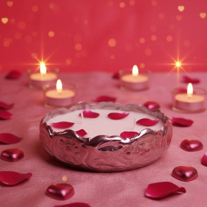 Chandi Urli Candle Silver Decor Festive Diya