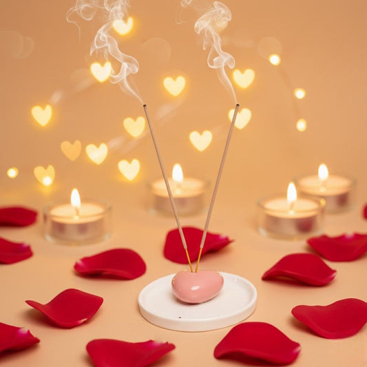 HeartGlow Ceramic Agarbati Incense Stand Holder