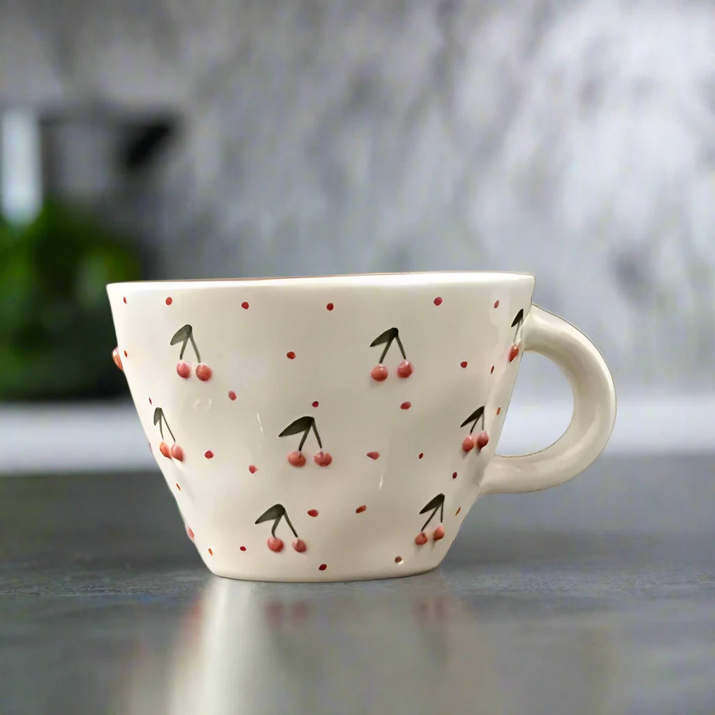 Cherry Bliss Handcrafted Mug - 240 ml