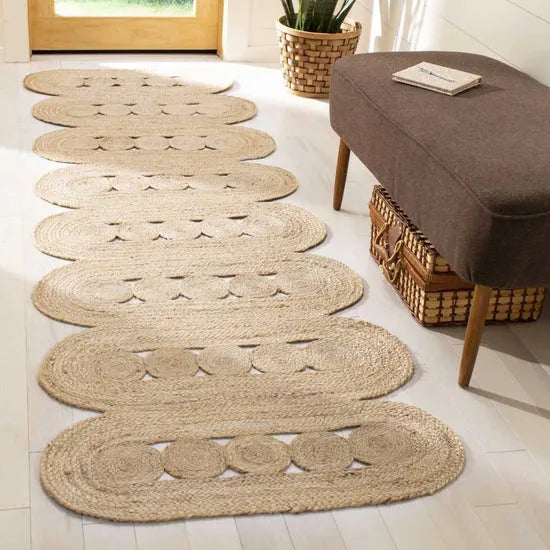 Natural Jute Braided Hallway & Bedside Rug & Runner