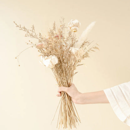 Ivory Dried Flower Bunch - Rustic Minimal Decor