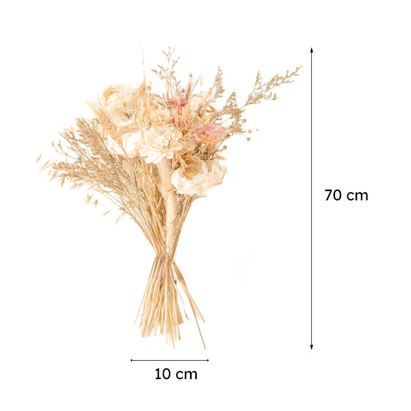 Ivory Dried Flower Bunch - Rustic Minimal Decor