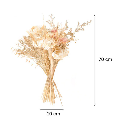 Ivory Dried Flower Bunch - Rustic Minimal Decor