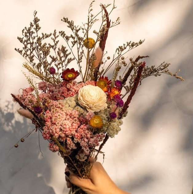 Dried Flower Bunch Floral Decor - Serene Garden
