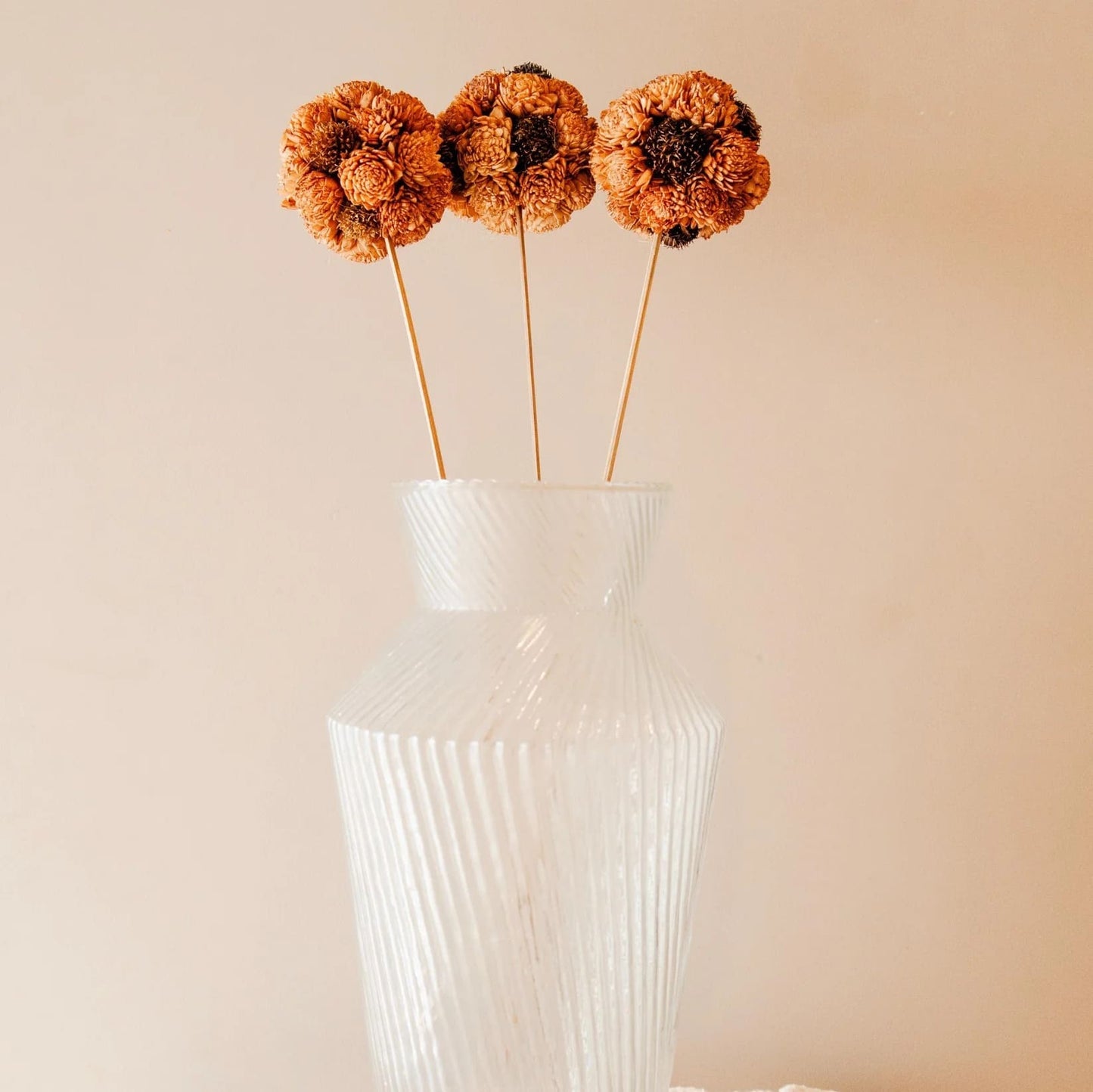 Handmade Sola Flower Ball Sticks Decor - Set of 3