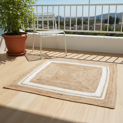 Patterned Jute Rugs for Living Room - Eco-Friendly