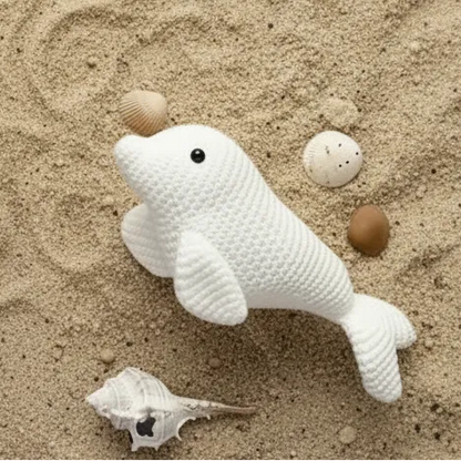 Crochet Sea Animal - Ocean Decor Collectibles - Beluga Whale