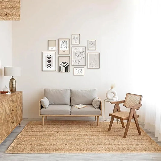 Natural Braided Jute Rug - Handmade & Eco-Friendly