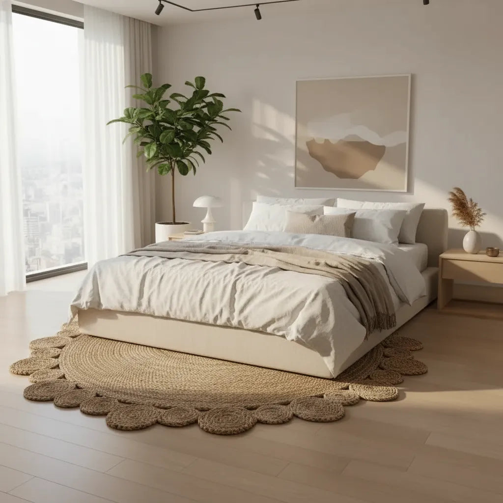 Artisan Designer Reversible Round Jute Rug