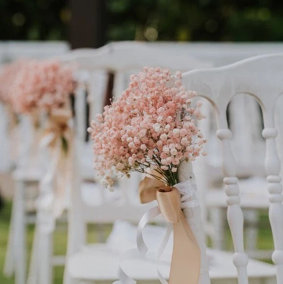 Pastel Pink Baby Breath Dried Flower Stems Decor