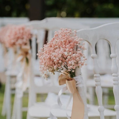 Pastel Pink Baby Breath Dried Flower Stems Decor