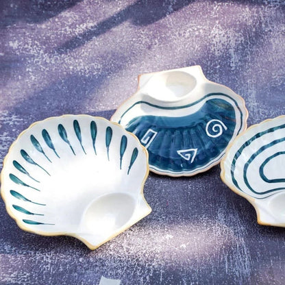 Seashell Ceramic Serving Platter - Set of 3