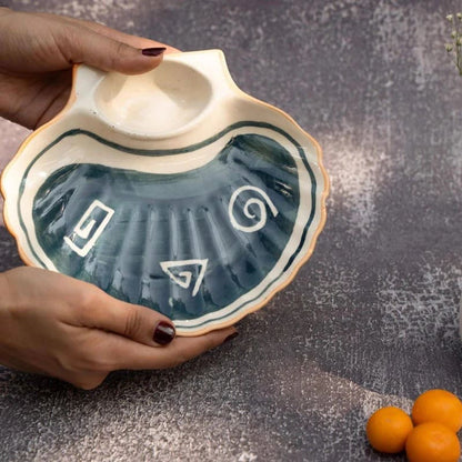 Seashell Ceramic Serving Platter - Set of 3