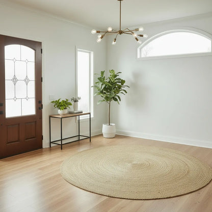 Handcrafted Jute Rug & Mat - Natural Braided