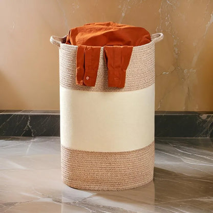 Foldable Cotton Laundry Hamper - Medium, Large