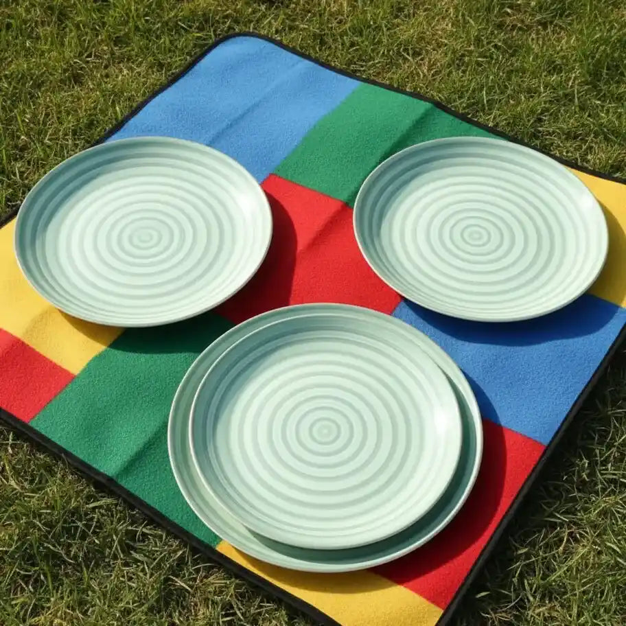 Handcrafted Sea Swirl Ceramic Quarter, Snacks Plates