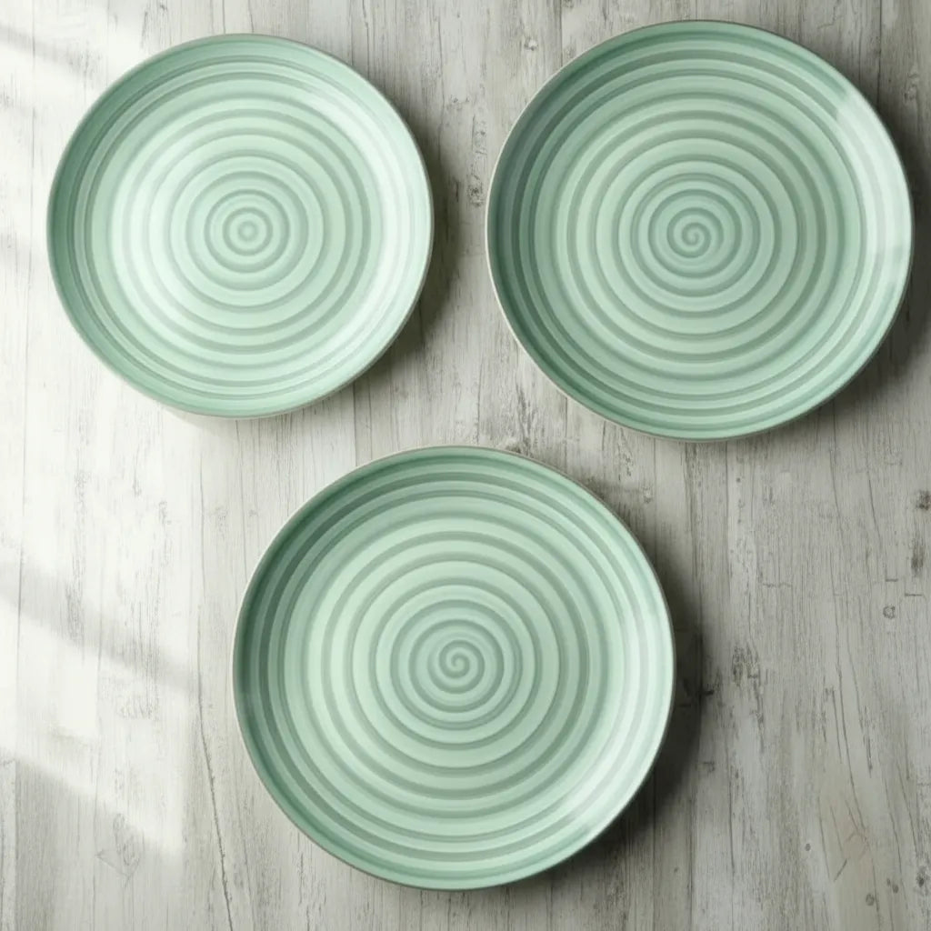 Handcrafted Sea Swirl Ceramic Quarter, Snacks Plates