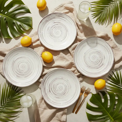 Twist Brown Ceramic Dinner Plates