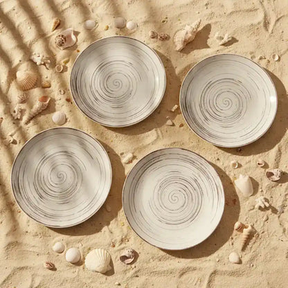 Twist Brown Ceramic Small Quarter, Snacks Plates