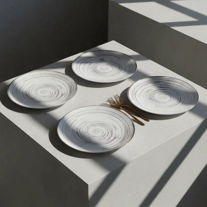 Twist Brown Ceramic Small Quarter, Snacks Plates