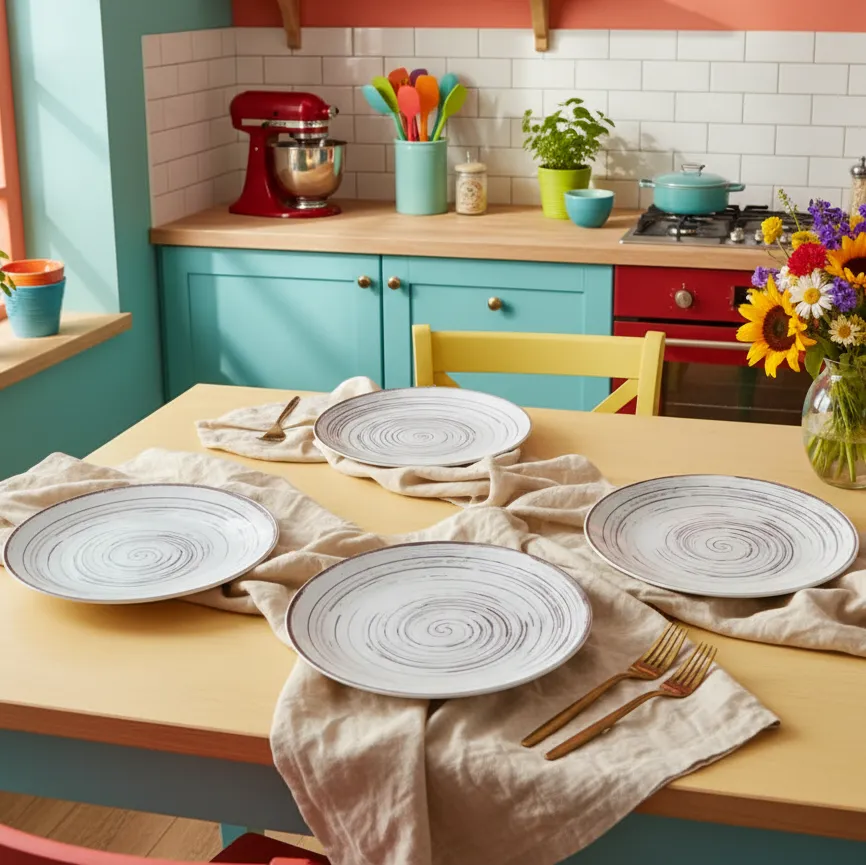 Twist Brown Ceramic Small Quarter, Snacks Plates