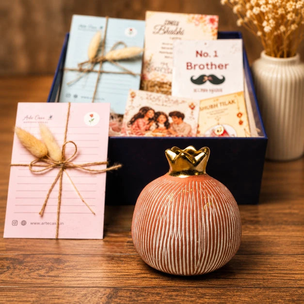 Pink Pomegranate Rakhi Gift Hamper Box