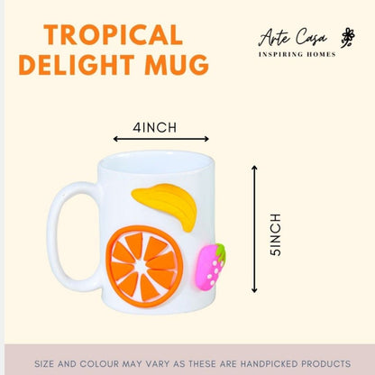 Tropical Delight Fruit Mug Ceramic Coffee Cup