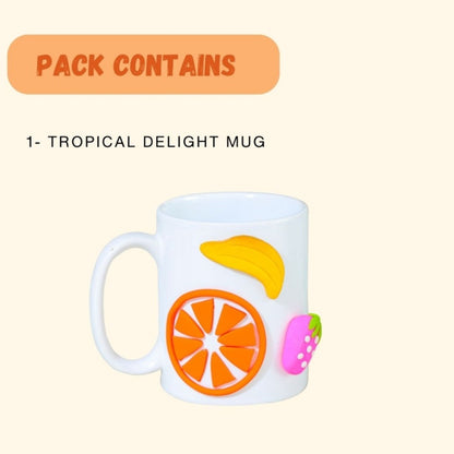 Tropical Delight Fruit Mug Ceramic Coffee Cup