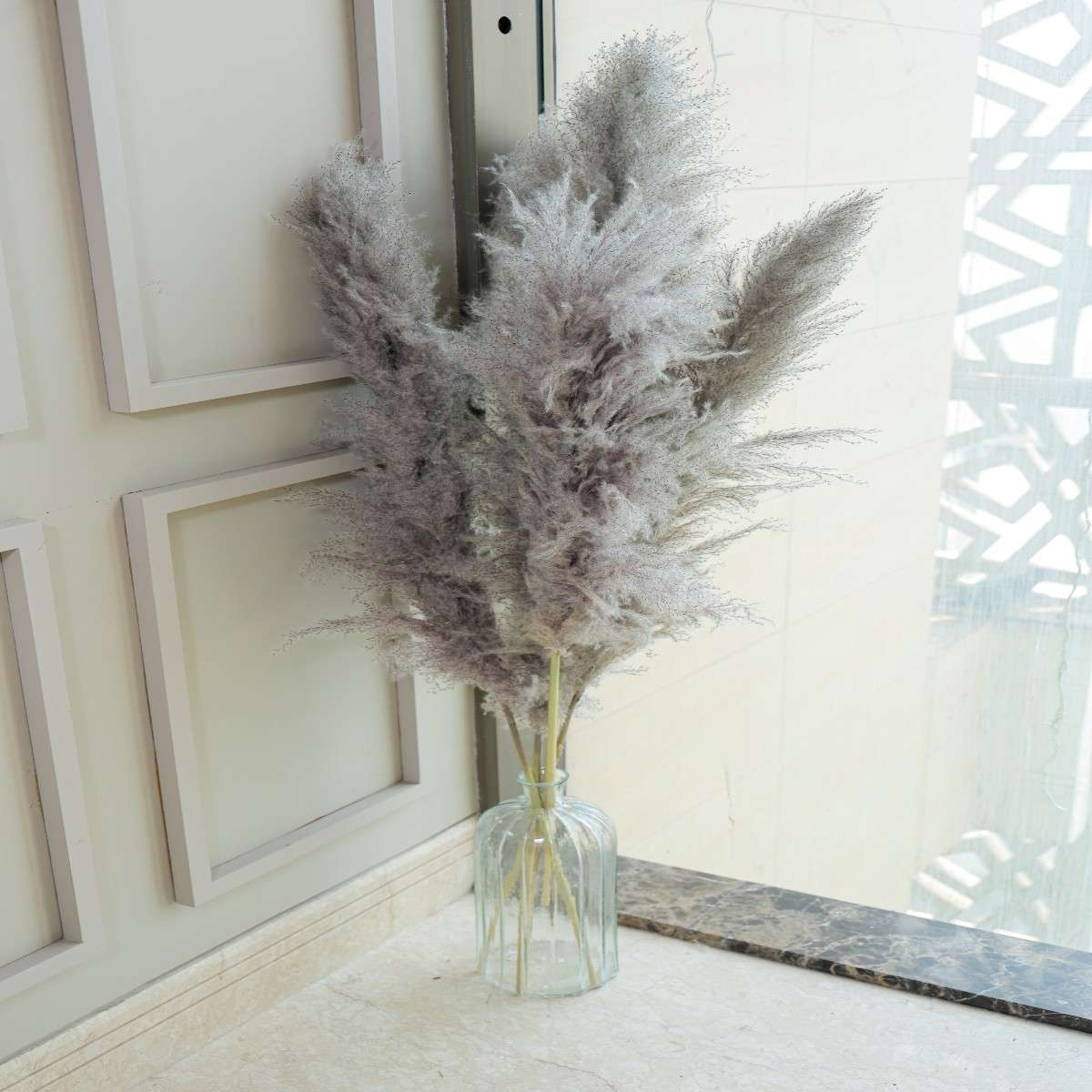 Fluffy Pampas Grass Set of 5 Large Decor Stems