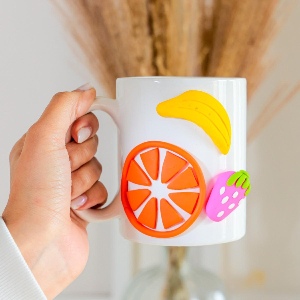 Tropical Delight Fruit Mug Ceramic Coffee Cup