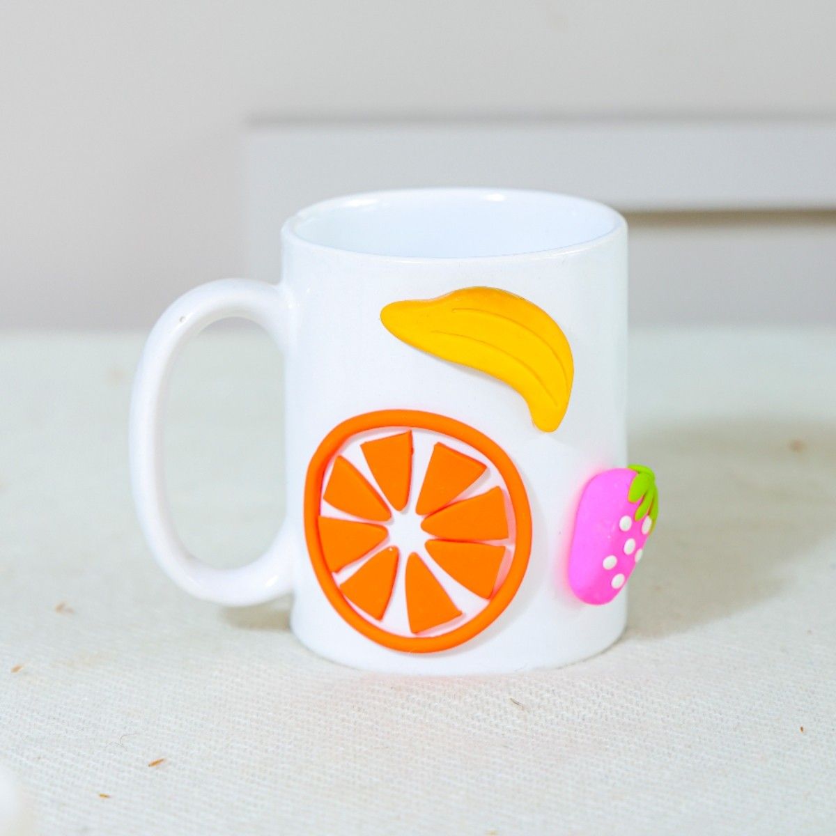 Tropical Delight Fruit Mug Ceramic Coffee Cup