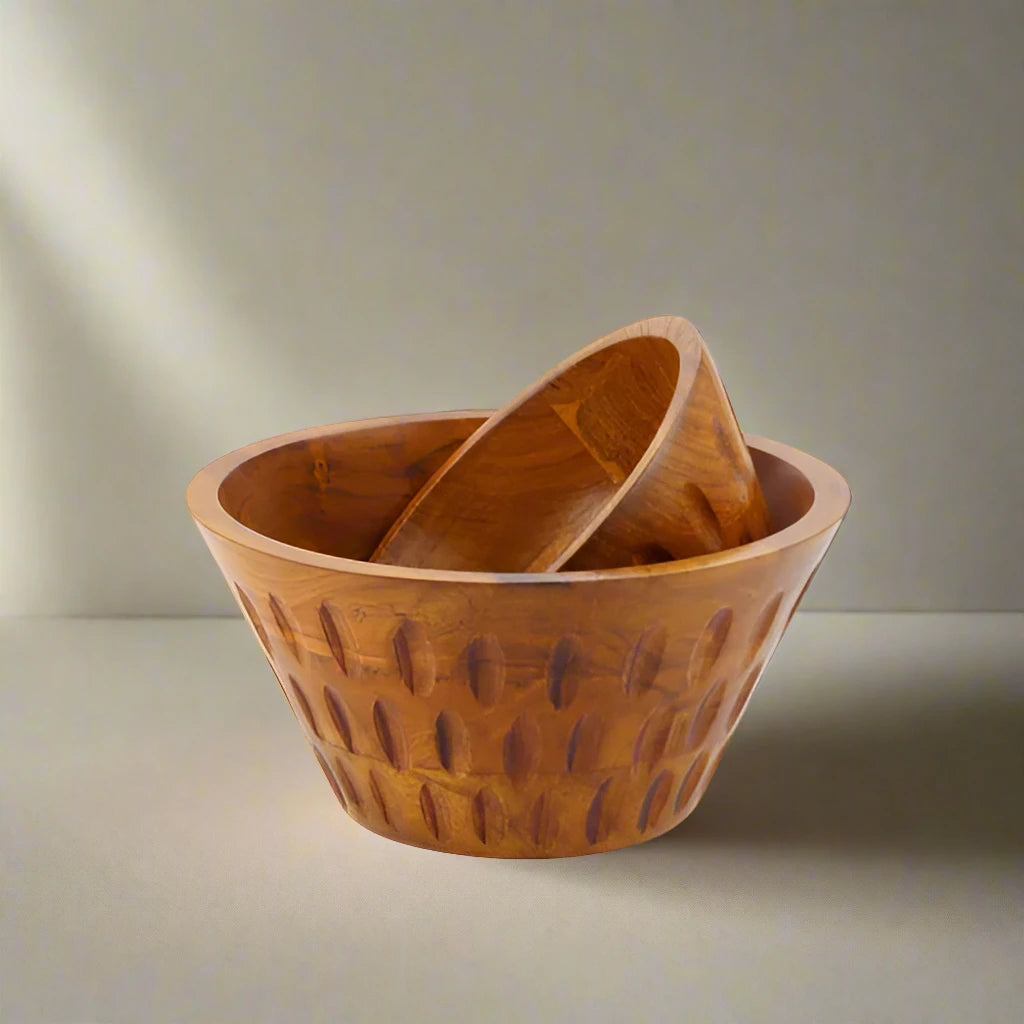 Walnut Charm Acacia Bowls - Set of 2