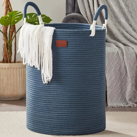 Blue Cotton Laundry Organiser - Medium, Large