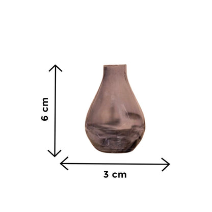 Indigo Elegance Glass Vase with Dried Flower