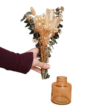 Little Blossom Dried Flower Glass Vase Gift Box