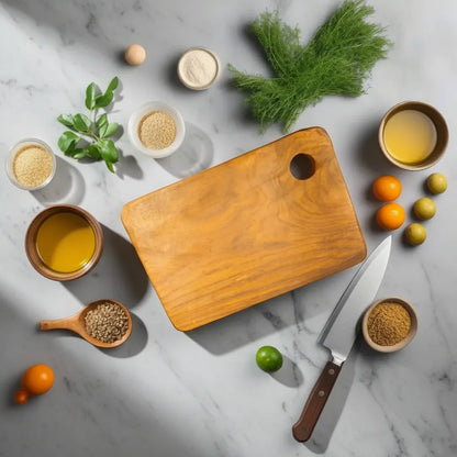 Wooden Chopping & Cutting Board - 12 inch x 8 inch