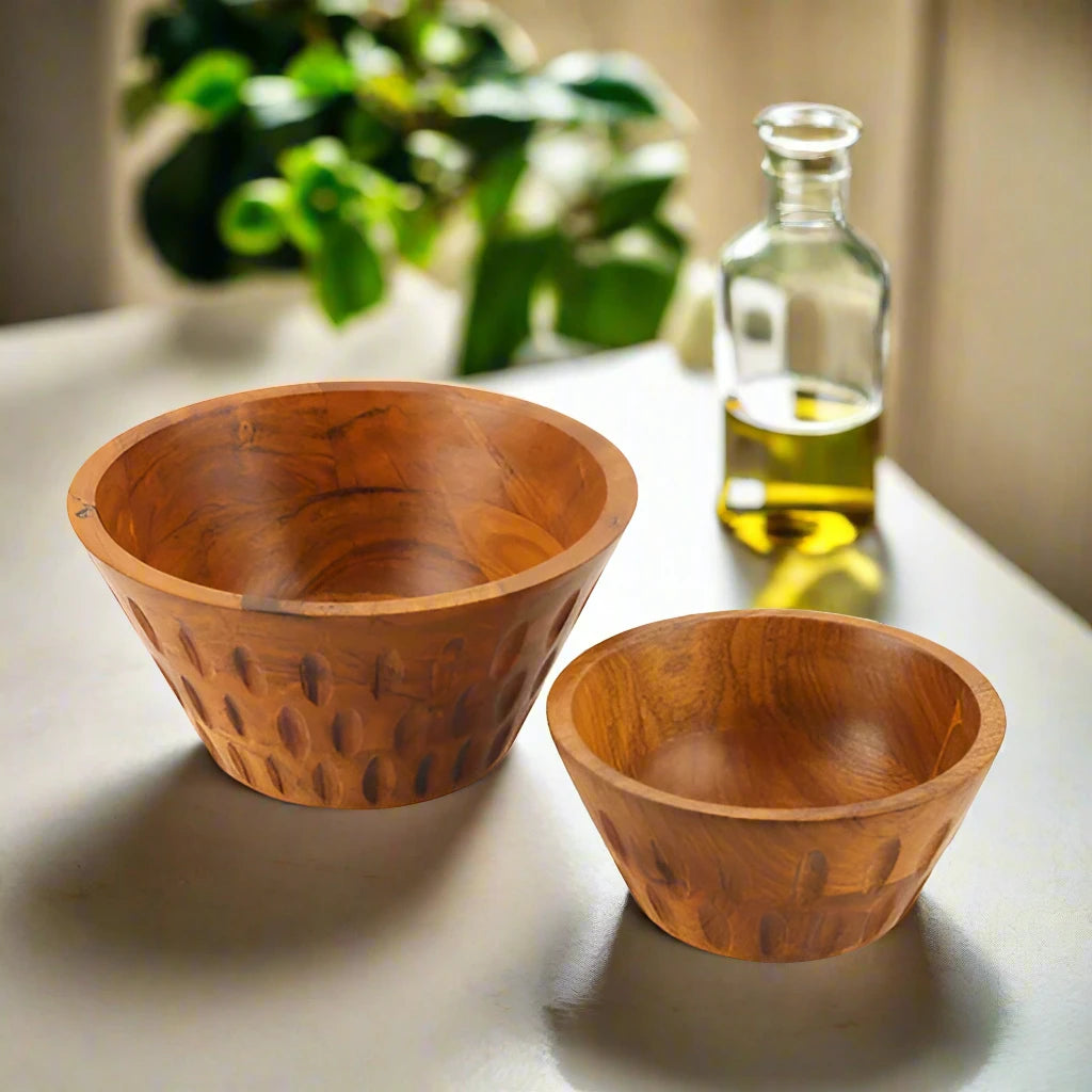 Walnut Charm Acacia Bowls - Set of 2